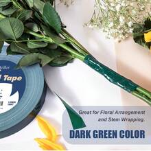 ARIFLOR Green Floral Tape - Flower Wrap Adhesive Tape Bouquet Stem Wrapping And Floral Crafts, Wedding Bouquet Tape - 1_2 Inch Wide And 180 FT Long - White - View 3