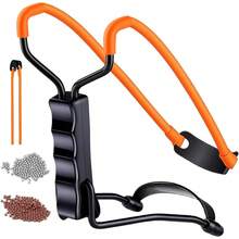 Professional Slingshot Set Classic Construction Hunting Slingshot With Sturdy Bow 2 Packs Ammo Band For Adults Outdoor Shooting - Default - View 1