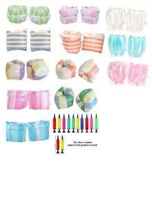 2pcs/Set PVC Inflatable Arm Floats With Arm Sleeves, Unisex, Summer Outdoor Swimming Pool Beach Party Floating Ring, Travel Essential - Multicolor - View 10