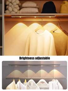 Guanova 1pc LED Motion Sensor Light, 3 Color Light Switching, USB Rechargeable, Wireless, Cordless, No Wiring Required, Self-Adhesive Portable Installation, Button Control, Adjustable Brightness, Suitable For Kitchen, Bedroom, Closet, Cabinet, Stairs, Wall, Decorative Scenes: Kitchen Lighting, Kitchen Decoration, Battery Capacity: 150mAh, 200mAh, 300mAh, 400mAh, 500mAh. - Cat's Eye Light - Three Color Temperatures - View 12