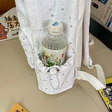 1pc Star Print Fashion Backpack With Pendant, Unisex Back To School Gift, Stylish Star Student School Bag, Large Capacity Portable Women's Backpack, Suitable For Primary, Middle, High School And College Students, Laptop Bag, High Quality Women's Bag, Great Holiday Gift And Travel Essential, Can Hold Summer Clothes - Multicolor - View 7