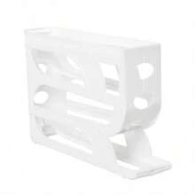 1pc Automatic 4-Tier Egg Rack, Self-Rolling Egg Dispenser, Stackable Egg Storage Box; Suitable For Refrigerator And Countertop; Easy To Clean, Washable, Space-Saving; Egg Storage Container, Refrigerator Organizer, Kitchen Accessory - Multicolor - View 5