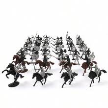 Modelo de juguete de soldado guerrero medieval, caballero de caballería, hombres militares del antiguo Imperio Romano, para niños, batalla de lucha, juego de mesa de - Multicolor - Ver 7