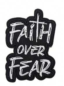 Patch Bordir "Faith Over Fear", Lencana Perbaikan DIY Tempel Setrika, Cocok untuk Pakaian, Tas, Sepatu, Topi, Dekorasi Rumah - beraneka warna - View 8