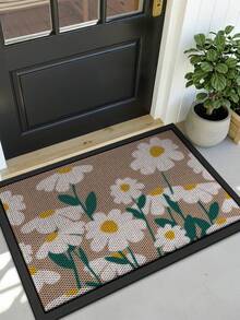 DAJIANG 1pc Outdoor Door Mat 3D Flower Welcome Rug, Long Strip Area Rug With TPR Non-Slip Backing, Suitable For Bathroom, Indoor, Hallway, Bedroom, Living Room, Bedside, Machine Washable Easy Clean Entryway Mat, Pet-Friendly Decor - Multicolor - View 6