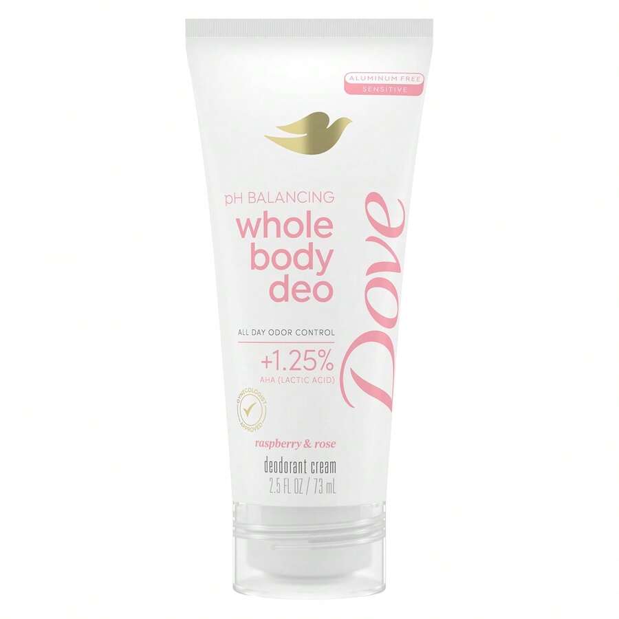 Dove Whole Body Deodorant Aluminum Free Balancing Cream Raspberry & Rose For 72h Odor Control 2.5 Oz-Father's Day WHTQ - 2.5 Ounce (Pack Of 1) - View 1