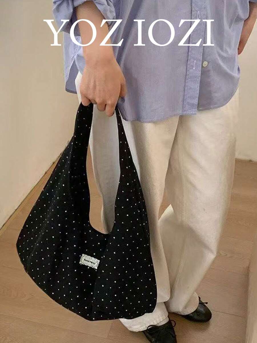 Tas Bahu Model Korea dengan Desain Unik, Tas Jinjing Serbaguna, Modis, dan Elegan untuk Musim Panas bagi Wanita - Hitam - View 1