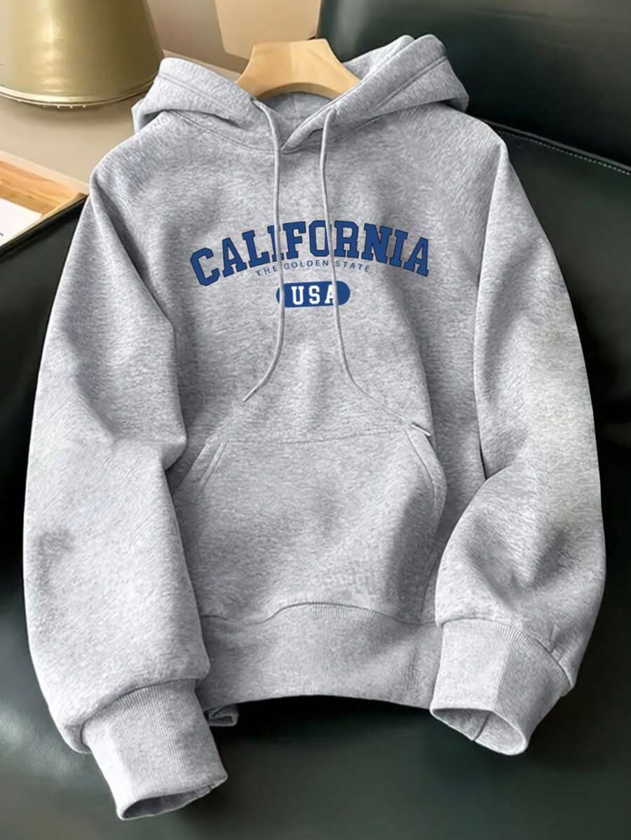 HSUGO
Sudadera casual con capucha CALIFORNIA USA azul - Gris - Ver 1