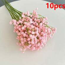 1 Set de 11.81 Pulgadas de Aliento de Bebé Artificial Rosa, Adecuado para Decoración de Bodas y Cumpleaños, Decoración de Arcos, Ramo de Aliento de Bebé DIY, Corona, Decoración del Hogar, Regalo del Día de San Valentín y Decoración Festiva - Multicolor - Ver 13