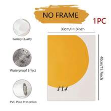 1pc "We Can Move The Sun Together" Abstract Sun Canvas Wall Art Poster, Unframed Decorative Gift - Multicolor - View 15