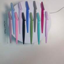 22 Colors Multi-Color Eyebrow And Fine Hair Trimming Tool, 9pcs Randomly Shipped, With Macro Safety Guard And Protective Cover, Designed For Women To Create Exquisite Eyebrow Shape, Remove Skin Oil, Precise Facial Hair Removal Tool - Upgraded Version - View 4