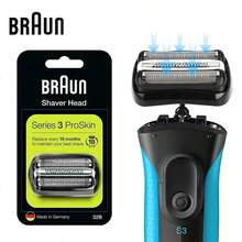 Braun 博朗 32B 电动剃须刀刀片系列 3 替换盒式刀头箔刀适用于剃须刀 3000s 3010s 3040s 3050cc 3070cc - 黑色 - 查看 2