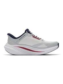 Skechers 男款 GO WALK MAX CUSHIONING ARCH FIT 健走鞋，休閒訓練跑步鞋，216351-WNV - 白色/海軍藍色 - 查看 2