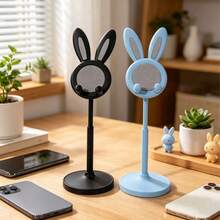 1pc Cute Rabbit Adjustable Desktop Phone Holder, Suitable For All Phones, Adorable Phone Stand, Phone Accessory, Workspace Decor, Rabbit Design, Fun Decoration School Supplies - Multicolor - View 28