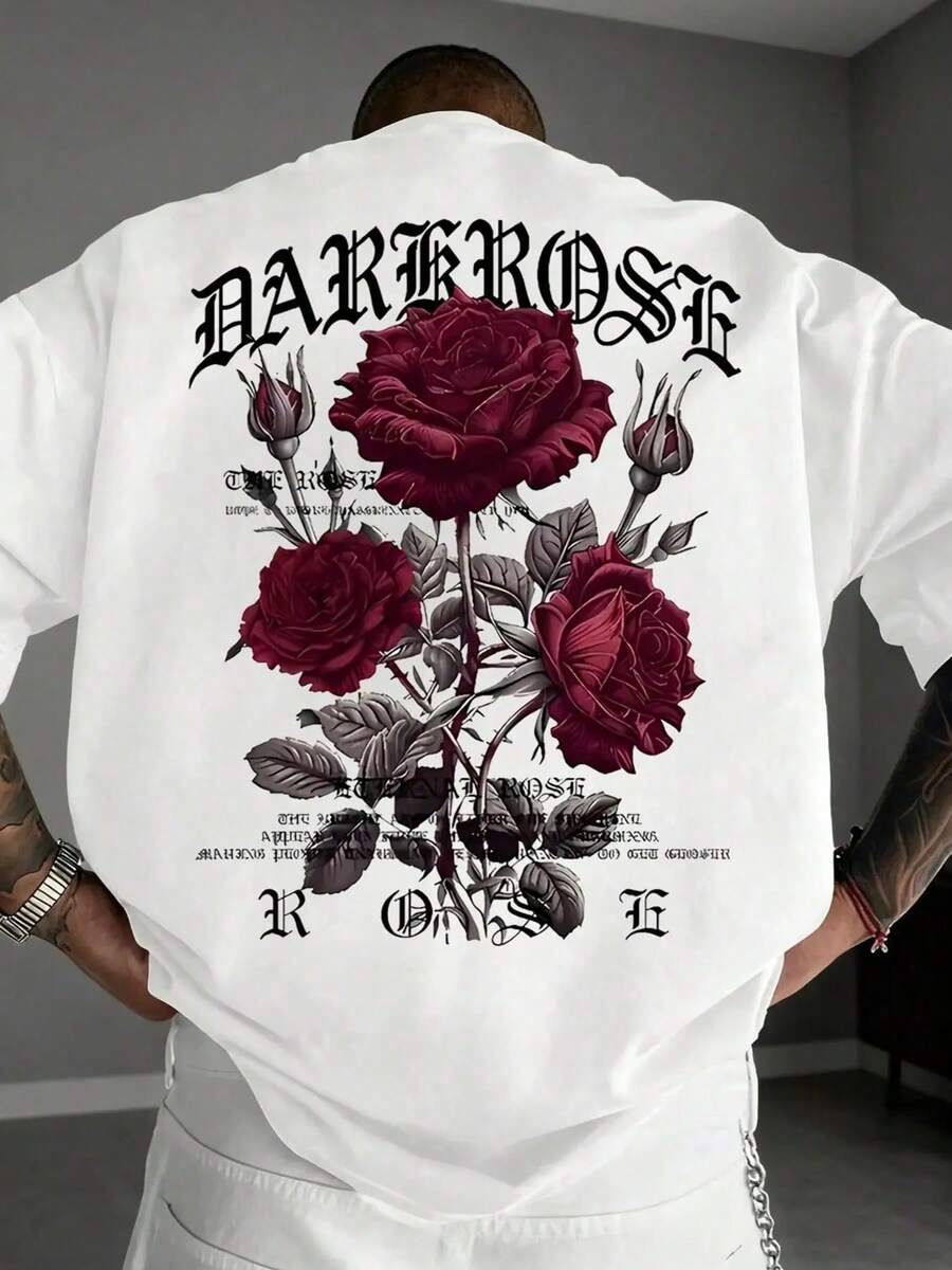 Designer Burgundy T-Shirt For Men - Shop - White - View 1