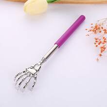 1/4pcs Ghost Hand Shaped Stainless Steel Telescopic Back Scratcher, Portable Telescopic Back Scratcher With Comfortable Rubber Handle, Perfect As Thanksgiving, Halloween, Birthday And Other Holiday Gifts. - Telescopic Back Scratcher - View 6