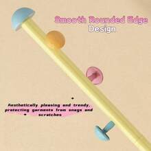 1pc Compact Freestanding Coat Rack, Cute Style 65 Inch (Height) Coat Rack - Mushroom Shaped Design, Eye-Catching Appearance, Strong Load-Bearing Capacity, Easy And Convenient Installation, Suitable For Dorms And Various Other Scenes - View 8