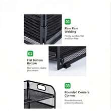 Bastidores de archivos - negro de 5 niveles - Ver 4