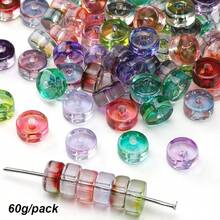 beadia 30-60g Perles d'espacement en verre transparent bicolore de 6mm, perles d'espacement de diverses couleurs pour la fabrication de bijoux DIY bracelets colliers boucles d'oreilles - perle - Voir 12