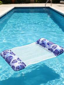Mesh Inflatable Pool Hammock, Water Lounge Chair, Sequin Flower Inflatable Double Floating Bed, Summer Pool Supplies, Adult Summer Pool Beach Party Accessories, Perfect Gift For Pool Or Beach Relaxation - Multicolor - View 7