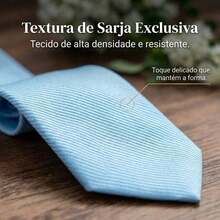 A Matte Twill Tie, A Versatile Tie Suitable For Work, Interviews, And Weddings. - 淺藍色 - 查看 3