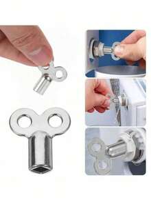 Llave de purga de radiador de aleación de zinc duradera | Adecuada para válvulas de HVAC | Alta calidad, rosca de conexión estándar de la UE | Ideal para mantenimiento de tuberías, ajuste neutro, llave de ventilación - Multicolor - Ver 3
