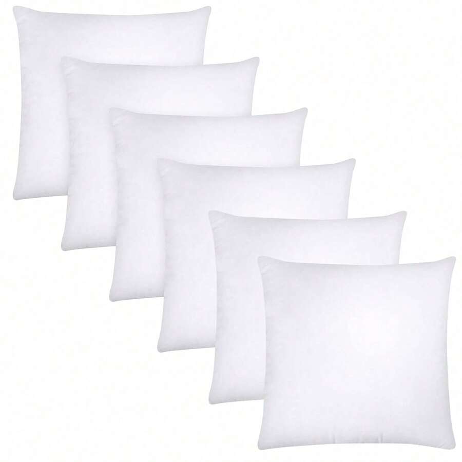 4 Pack 18x18 Inch Pillow Inserts, Fluffy Polyester Filled White Cushion Inserts, Square Throw Pillow Inner For Sofa Couch Bed Chair - 20 X 20 Inches(50*50cm) - View 1