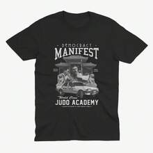 Manifiesto de la Democracia - Camiseta de la Academia de Judo, Comida China Suculenta, Conoce Bien Tu Judo, Camiseta de Comida China, Camiseta de Jack Karlson - Negro - Ver 1