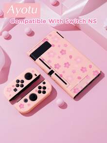 Ayotu 1 pièce Étui de protection transparent ultra-fin en TPU avec motif de fleurs de cerisier & pétales, compatible avec Switch OLED/Lite/New Switch2 (2025). Compatible avec le dock, sans retrait nécessaire. Résistant aux chocs & à la poussière. Plusieurs couleurs. Style romantique de printemps, style campagnard, Saint-Valentin, Nouvel An, saison de la rentrée scolaire. - Voir 24