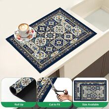 1pc Absorbent Drying Mat, Kitchen Decor Coffee Machine Mat, Handmade Coffee Pot Drip Tray, Kitchen Floor Mat, Table Mat, Kitchen Countertop Dish Drying Mat, Breakfast Mat, Heat-Resistant Drip Tray With Non-Slip Backing, Diatomaceous Earth Drip Tray, Stain-Hiding, Super Absorbent Kitchen Drip Tray, Easy-To-Clean Dish Rack Mat, Perfect For Kitchen, Table, Coffee Shop, Bar, Holiday, Party, Home Decor, Holiday Gift, Persian Style - Multicolor - View 5