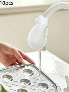 10pcs Faucet Filter Cotton Bags Anti-Splash Thickened Filter Mesh, Disposable Tap Water Spring Water Groundwater Rust And Impurity Removal Filter Mesh, Thickened Universal Faucet Filter Cotton Kitchen Cleaning Tool - View 7