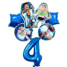 Set Dekorasi Pesta Ulang Tahun Balon Karakter Kartun Mainan, Banner Kartun Lucu, Balon Foil & Lateks - View 12