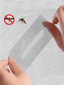 1/2 Roll Waterproof Self-Adhesive Window Screen Repair Tape, Anti-Insect Screen Patch, Suitable For Dorm Door/Curtain, Strong Adhesion For Repairing Damaged Window Screen, Black - Random Style - View 2