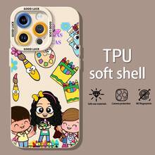 Tema colorido de educación artística de Vickyfunda de teléfono Fundas compatibles con ,Apple,VIVO,OPPO,,, y Honor.Fabricadas en silicona TPU,ofrecen protección contra golpes y caídas. - Blanco - Ver 1
