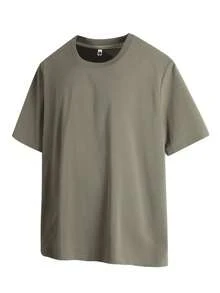 4pcs/Set Plus Size Solid Color Short Sleeve T-Shirt Undershirt For Spring/Summer/Autumn - Multicolor - View 6