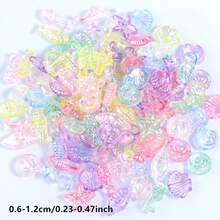 30g Cuentas de Acrílico Serie Océano con Borde Dorado Marfil, Para Hacer Pulseras Collares Pendientes DIY - Serie Oceánica - Ver 12