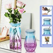 1/2/4 piezas Soporte floral de silicona con rejilla de flores, jarrón tipo rana con estilo retorcido para fijar tallos de ramos y plantas, fácil de limpiar y reutilizable, adecuado para bodas, decoración del hogar, centros de mesa para fiestas y soporte floral DIY para regalos hechos a mano - Talla única para todos - Ver 11
