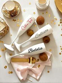 Personalized Custom Name Stickers | Waterproof Vinyl Decals, Creative Handwritten Artistic Lettering For Wedding Bridesmaid Gifts, Birthday Party Decorations,Suitable For Car Body, Customizable Team Names, Event Decor, Party Favors, Stylish Lettering - Multicolor - View 4
