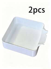 2Pcs/1set Washing Machine Drain Tray, Laundry Room Essentials Floor Protection Pan Water Overflow Prevention, Durable Home Organization Storage Solution Accessory For Laundry Area Cleaning Supplies. Kitchen Bathroom Accessories - Multicolor - View 12