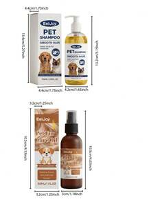 Pet Coconut Oil Shampoo Gentle Cleansing Pet Fur Softening Clean Refreshing Shiny Moisturizing, Pet Fur Care Oil Gentle Softening Cat Dog Fur Natural Fluffy Smooth Nourishing Spray, Coconut Oil, Dog Shampoo, Cat Fur Care, - Pet Hair Cleaning and Care - View 12