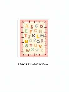 1pc Frameless Cute ABC Alphabet Kids Wall Art Print, Montessori Educational Poster For Nursery Playroom, Back To School, Funky Posters, Bedroom Dorm Decor, Vintage Room Essentials - Cartoon - View 10
