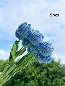 手工钩编花,人造编织向日葵,永生花,圣诞节、生日、婚礼、毕业典礼、教师节的最佳礼物。适用于餐厅、房间、卧室装饰、节日礼物和派对装饰,以及情人节家居装饰。 - 彩色 - 查看 15