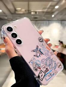 1個飛機旅行地圖印章紀念款軟手機殼，適用於華為榮耀、Galaxy A04e/12/A13/A14/A34/A50/A52/A53/A54/S21/S22/S23/S24/S25/S25Ultra/S25FE/S26/S26 PLUS/S26 ULTRA/S26 EDGE/ 6A/7A/8A/ 12T/13T/15T/15 TPRO，[國際版，非本地版] - 無色 - 查看 4