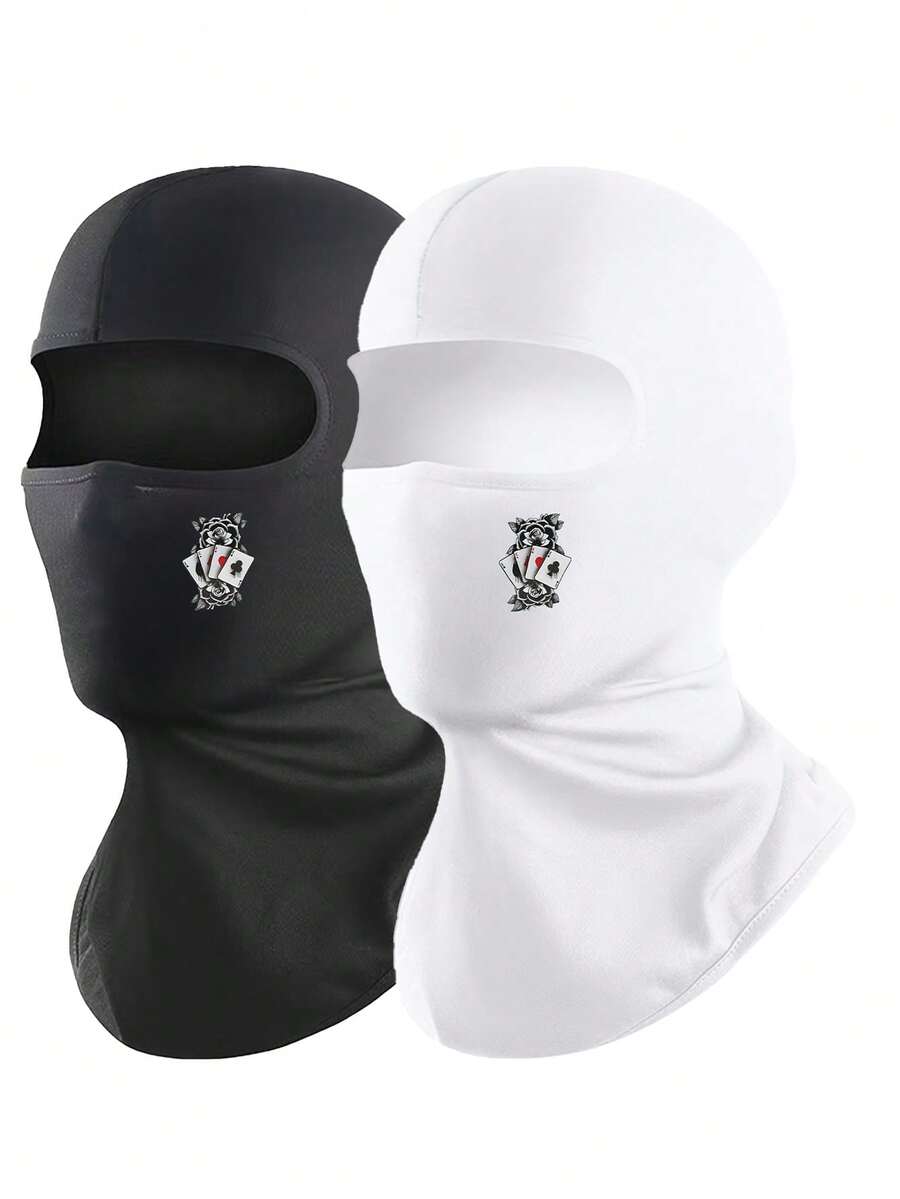 1pc/2pcs Unisex Balaclava Head Mask, Motorcycle Riding Hood, Suitable For Daily Use, Travel, Hiking, Climbing, Skiing - Q - View 1