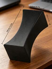 2pcs Solid Color Chopstick Holder Set, Black Plastic & Wood Chopstick Rest, Suitable For Restaurant And Kitchen, Christmas Gift Minimalist Matte Black Ingot-Shaped Chopstick Holder, Universal For Home Hotel Restaurant, Chinese Creative Pillow-Shaped Chopstick Pillow - View 3
