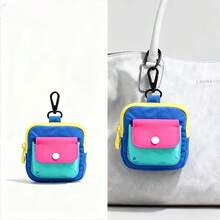 Macaron Style Portable Coin Purse & Mini Storage Bag - Compact Nylon Pouch, Suitable For Earphones, Lipstick, Makeup Remover - Travel, Gym, Daily Use - Cute Small Storage Bag - Multicolor - View 6
