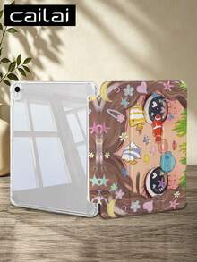 1pc Anime Style Cute Fish Pattern Design Tablet Protective Case, Compatible With IPad 10.2 Inch 2021/2020 10th/9th/8th Generation, (A16) 11 Inch 11th Generation 2025, Compatible With Samsung GalaxyTabA8 10.5 Inch 2022, Tablet Protective Case, Built-In Pen Slot, Supports Auto Sleep/Wake Cover - Multicolor - View 4