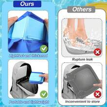 Foldable Portable Foot Bath Basin, PVC Foldable Foot Bath Basin For Pool Entrance, Essential Pool Cleaning Accessory, Non-Slip Thickened Design, Suitable For Inground And Above Ground Pools, Beach, Backyard, Multi-Functional Foldable Foot Bath Basin, Easy To Store And Clean - Upgraded - View 6
