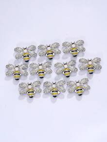 1/2/5pcs 32mm Multicolor Crystal Butterfly Rhinestone Button Covers, Women's Crystal Button Covers, Detachable Clip-On Button Covers, Fashion Crystal Buttons For Clothing, With Pliers Press Button, Suitable For Dresses, Suits, Evening Gowns, Shirts Accessories, Lead Color - Multicolor - View 9