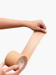 1 Roll Anti-Exposure Elastic Breast Tape, Prevents Breast Expansion, Lifts And Firms Breasts, Invisible Design - Suitable - Khaki - View 3